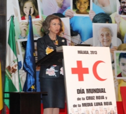 Su Majestad la Reina durante su intervención