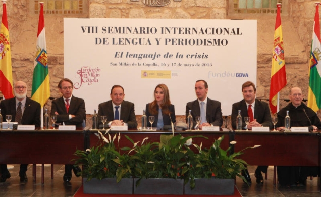 Vista de la mesa presidencial durante el seminario