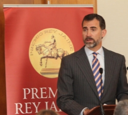S.A.R. el Príncipe de Asturias, durante su intervención