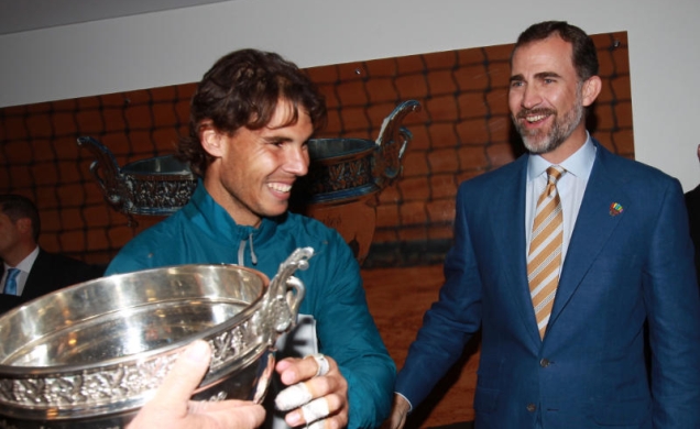 El Príncipe de Asturias felicita a Rafael Nadal por su triunfo