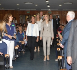 Su Alteza Real la Princesa de Asturias a su llegada a la Sede del Ministerio de Sanidad, Servicios Sociales e Igualdad