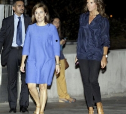 Llegada al Hospital Universitario Quirón Madrid de la vicepresidenta primera del Gobierno y ministra de la Presidencia, Soraya Sáenz de Santamaría