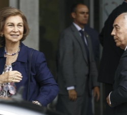 Su Majestad la Reina, a su llegada al centro hospitalario