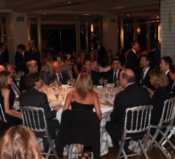 Vista de la mesa de los Príncipes de Asturias durante la cena