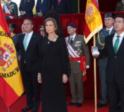 La Reina Doña Sofía durante el acto