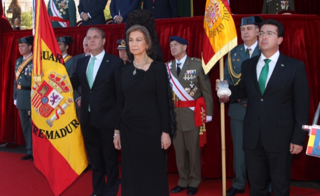 La Reina Doña Sofía durante el acto