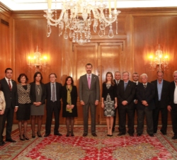 Los Príncipes de Asturias, con los miembros del Patronato del Parque Natural de Somiedo