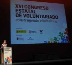 Doña Letizia, durante su intervención