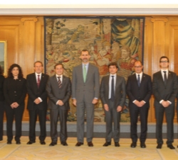 Don Felipe, con la representación del Ilustre Colegio de Abogados de Granollers