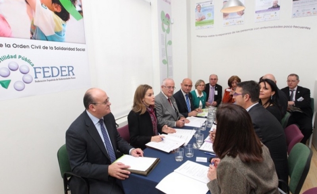 Su Alteza Real la Princesa de Asturias durante la reunión trabajo con la Junta Directiva de FEDER