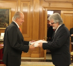 Su Majestad el Rey recibe las Cartas Credenciales del embajador de la República de Croacia, Svjetlan Berkovic