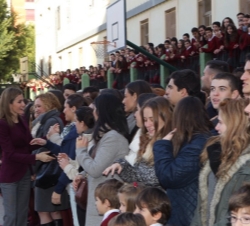 Doña Letizia a su llegada al Colegio La Salle Virgen del Mar