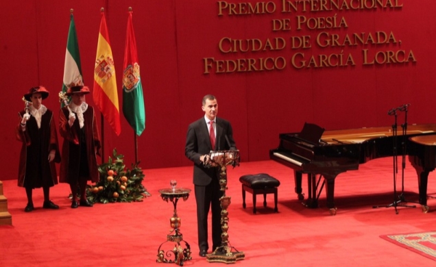 Don Felipe durante su discurso en el Auditorio Nacional "Manuel de Falla"