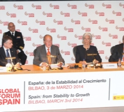 Don Juan Carlos durante su intervención en el foro