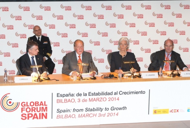 Don Juan Carlos durante su intervención en el foro