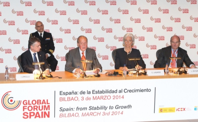 Don Juan Carlos durante su intervención en el foro
