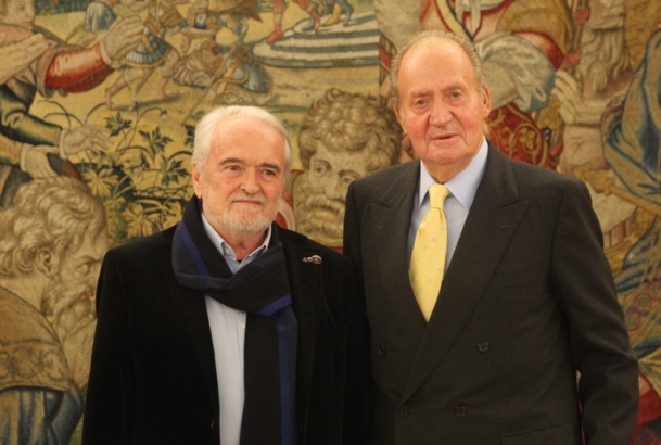Don Juan Carlos junto al Vicepresidente del Parlamento Europeo, Miguel Ángel Martínez Martínez