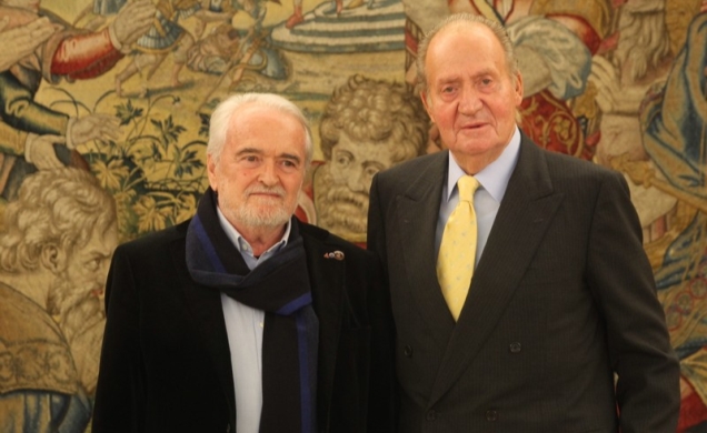 Don Juan Carlos junto al Vicepresidente del Parlamento Europeo, Miguel Ángel Martínez Martínez