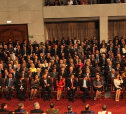 Vista general del Salón de Honor durante la ceremonia de transmisión del mando presidencial