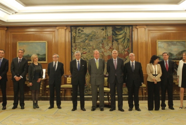 Don Juan Carlos, con los miembros del Consejo Fiscal