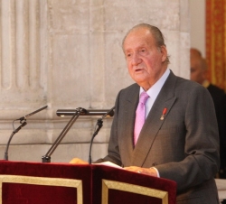 Su Majestad el Rey, durante sus palabras. 