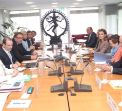 Su Alteza Real la Princesa de Asturias durante la reunión de trabajo