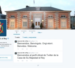 Perfil oficial de Twitter de la Casa de Su Majestad el Rey