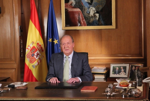 Don Juan Carlos, durante su mensaje a los españoles
