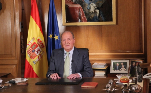 Don Juan Carlos, durante su mensaje a los españoles