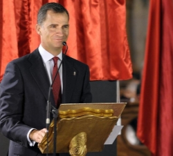 Don Felipe, durante su discurso