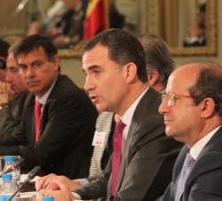 Don Felipe, durante su intervención.