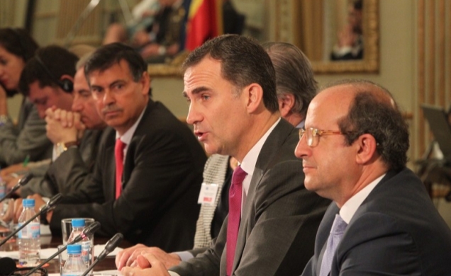 Don Felipe, durante su intervención.