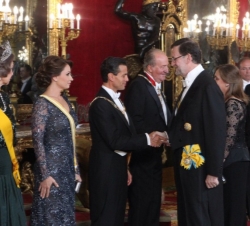 Saludo del presidente del Gobierno, Mariano Rajoy, al Presidente de México.