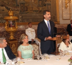Su Majestad el Rey durante su intervención