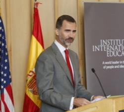 Su Majestad el Rey durante su intervención