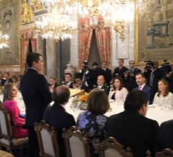 El Presidente de la República de Honduras, Sr. Juan Orlando Hernández Alvarado, durante su intervención