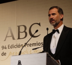 Don Felipe, durante sus palabras.