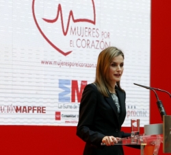 Su Majestad la Reina, durante su intervención.