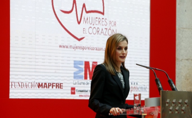 Su Majestad la Reina, durante su intervención.