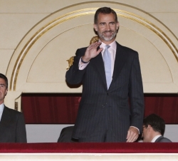 Don Felipe en el palco del Teatro Real
