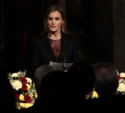 Su Majestad la Reina durante sus palabras