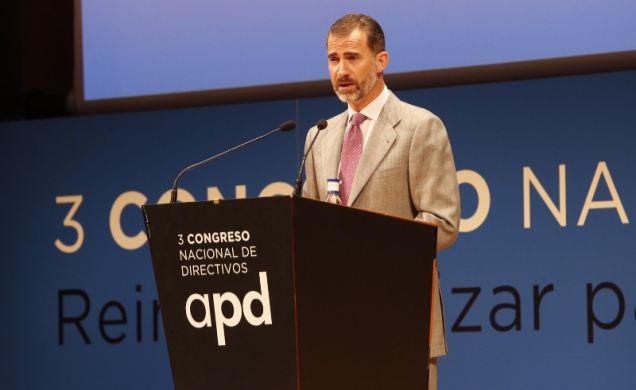 Su Majestad el Rey durante su intervención