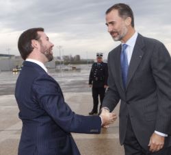 Su Majestad el Rey recibe el saludo de Su Alteza Real el Príncipe Guillaume, Gran Duque Heredero de Luxemburgo