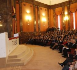 Don Felipe durante su intervención en el 75 aniversario del CSIC