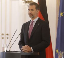 Su Majestad el Rey, durante la declaración institucional.