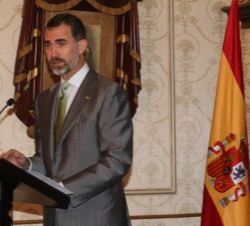 Su Majestad el Rey, durante su intervención en el acto de entrega de las Medallas de Honor de la Emigración Española