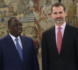 Don Felipe junto al Presidente de la República de Senegal, Sr. Macky Sall