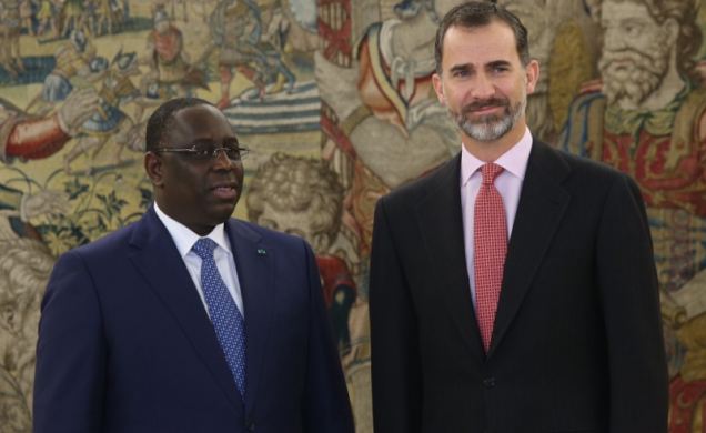 Don Felipe junto al Presidente de la República de Senegal, Sr. Macky Sall