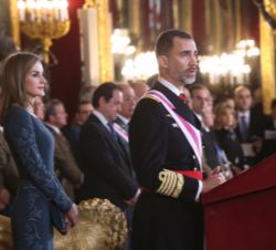 Su Majestad el Rey durante su intervención