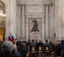 Vista general del Salón de Columnas durante la intervención de Don Felipe